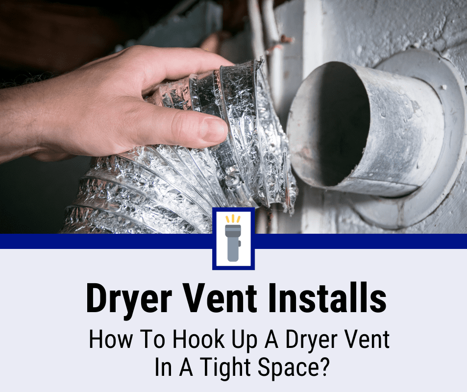 how to hook up a dryer vent in a tight space