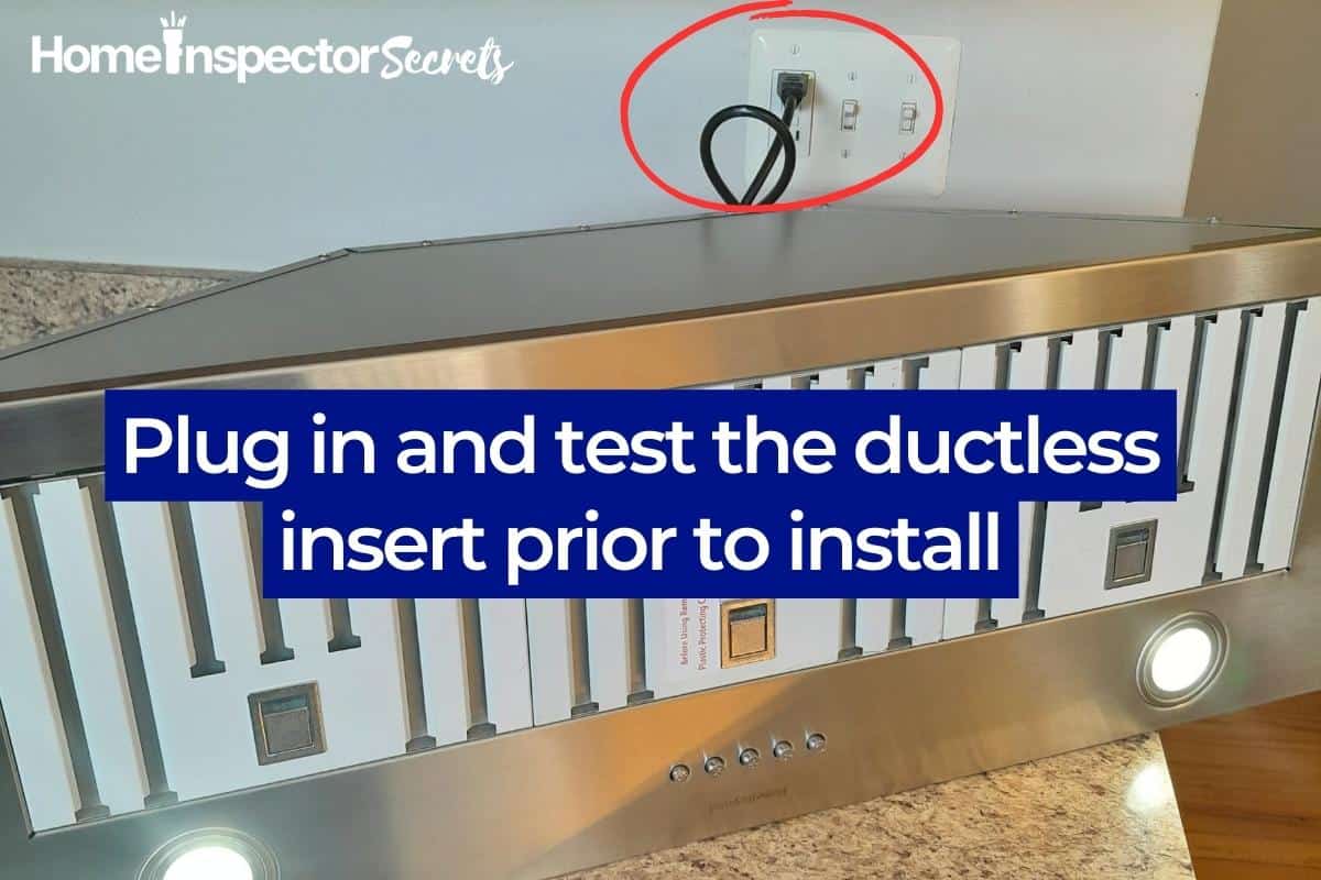 ductless range hood insert testing