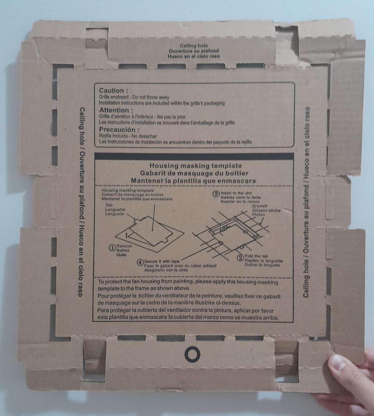 masking template panasonic whisperfit