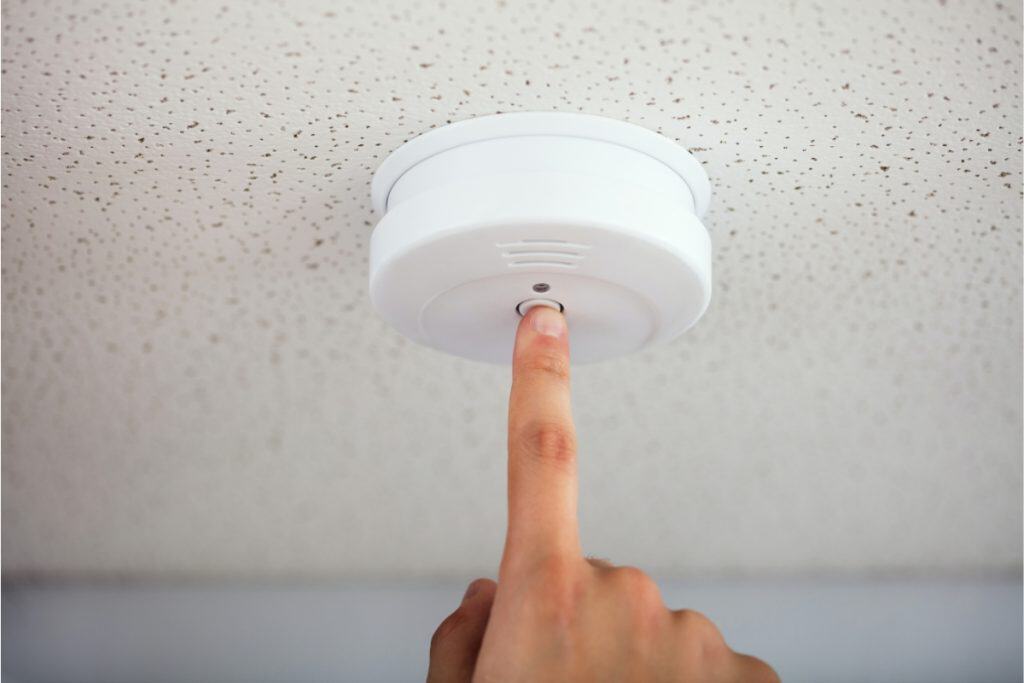 hush button of smoke alarm