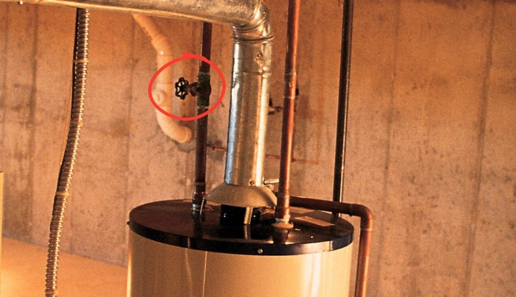 open cold water supply valve
