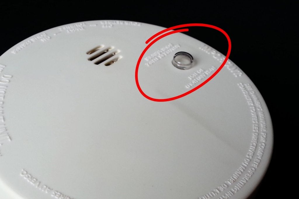 test reset button on smoke alarm