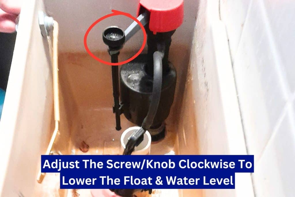 adjust float to stop running toilet