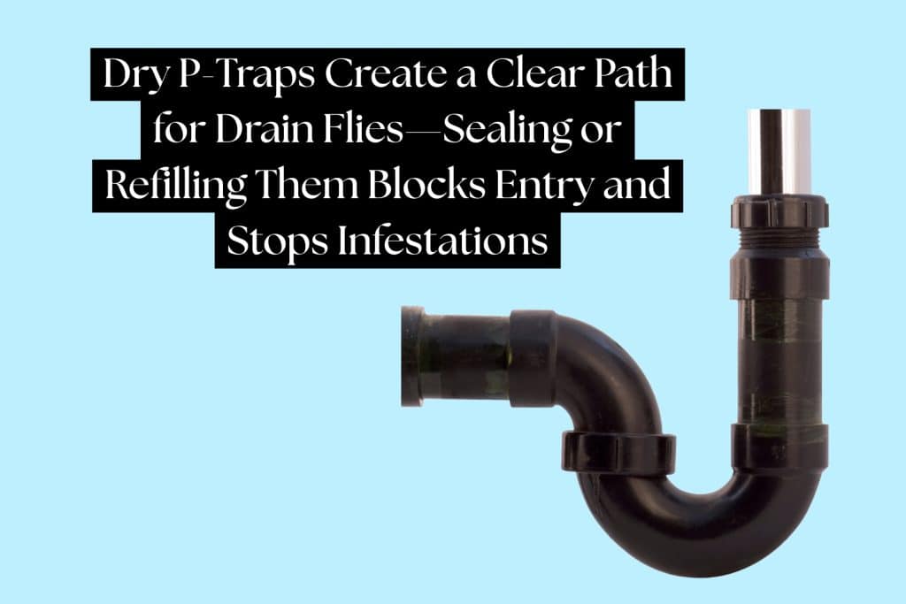 seal dry or unused traps for drain flies