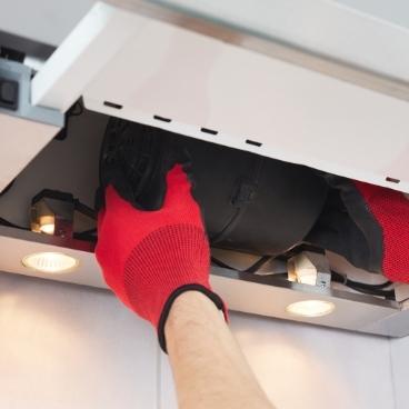 how to clean range hood baffle filter